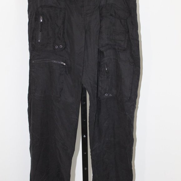 NWT - Johnny Was - HAILEY CARGO PANTS - Tie Belt in size 8 black - Picture 8 of 12